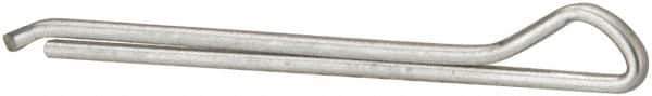 Made in USA - 3/32" Diam x 1-1/4" Long Hammerlock Cotter Pin - Grade 2, Zinc-Plated, Steel - Apex Tool & Supply