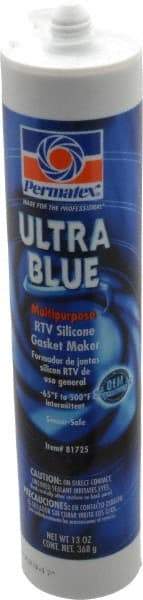 Permatex - 13 oz Gasket Maker - -65 to 500°F, Blue, Comes in Cartridge - Apex Tool & Supply
