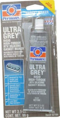 Permatex - 3-1/2 oz Gasket Maker - -65 to 650°F, Gray, Comes in Tube - Apex Tool & Supply