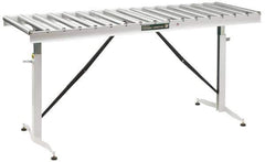 HTC - 66 Inch Long x 43-1/2 Inch High Portable Folding Conveyor - 500 Lbs. Limit, with 17 and 24 Inch Wide Rollers - Apex Tool & Supply