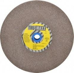 Tru-Maxx - 60 Grit Aluminum Oxide Bench & Pedestal Grinding Wheel - 8" Diam x 1" Hole x 1" Thick, 3600 Max RPM, O Hardness, Medium Grade , Vitrified Bond - Apex Tool & Supply
