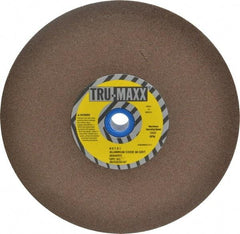 Tru-Maxx - 80 Grit Aluminum Oxide Bench & Pedestal Grinding Wheel - 8" Diam x 1" Hole x 1" Thick, 3600 Max RPM, O Hardness, Medium Grade , Vitrified Bond - Apex Tool & Supply