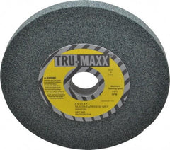 Tru-Maxx - 60 Grit Silicon Carbide Bench & Pedestal Grinding Wheel - 6" Diam x 1" Hole x 1/2" Thick, 5410 Max RPM, K Hardness, Medium Grade , Vitrified Bond - Apex Tool & Supply