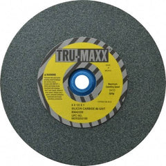 Tru-Maxx - 80 Grit Silicon Carbide Bench & Pedestal Grinding Wheel - 6" Diam x 1" Hole x 1/2" Thick, 5410 Max RPM, K Hardness, Medium Grade , Vitrified Bond - Apex Tool & Supply
