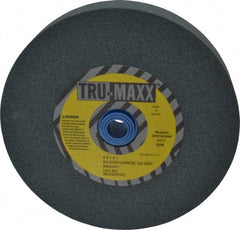 Tru-Maxx - 120 Grit Silicon Carbide Bench & Pedestal Grinding Wheel - 6" Diam x 1" Hole x 1" Thick, 5410 Max RPM, K Hardness, Fine Grade , Vitrified Bond - Apex Tool & Supply