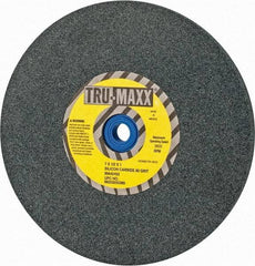 Tru-Maxx - 80 Grit Silicon Carbide Bench & Pedestal Grinding Wheel - 7" Diam x 1" Hole x 1/2" Thick, 3600 Max RPM, K Hardness, Medium Grade , Vitrified Bond - Apex Tool & Supply