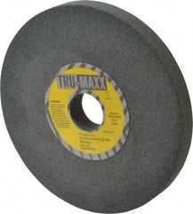 Tru-Maxx - 80 Grit Silicon Carbide Bench & Pedestal Grinding Wheel - 7" Diam x 1-1/4" Hole x 3/4" Thick, 3600 Max RPM, K Hardness, Medium Grade , Vitrified Bond - Apex Tool & Supply