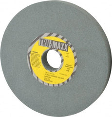 Tru-Maxx - 120 Grit Silicon Carbide Bench & Pedestal Grinding Wheel - 7" Diam x 1-1/4" Hole x 3/4" Thick, 3600 Max RPM, K Hardness, Fine Grade , Vitrified Bond - Apex Tool & Supply