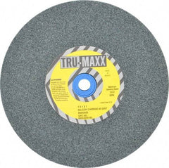Tru-Maxx - 60 Grit Silicon Carbide Bench & Pedestal Grinding Wheel - 7" Diam x 1" Hole x 1" Thick, 3600 Max RPM, K Hardness, Medium Grade , Vitrified Bond - Apex Tool & Supply