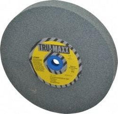 Tru-Maxx - 80 Grit Silicon Carbide Bench & Pedestal Grinding Wheel - 7" Diam x 1" Hole x 1" Thick, 3600 Max RPM, K Hardness, Medium Grade , Vitrified Bond - Apex Tool & Supply