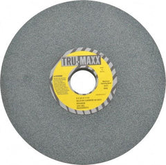 Tru-Maxx - 60 Grit Silicon Carbide Bench & Pedestal Grinding Wheel - 8" Diam x 1-1/4" Hole x 3/4" Thick, 3600 Max RPM, K Hardness, Medium Grade , Vitrified Bond - Apex Tool & Supply