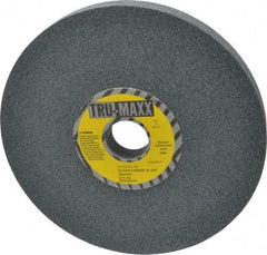 Tru-Maxx - 80 Grit Silicon Carbide Bench & Pedestal Grinding Wheel - 8" Diam x 1-1/4" Hole x 3/4" Thick, 3600 Max RPM, K Hardness, Medium Grade , Vitrified Bond - Apex Tool & Supply