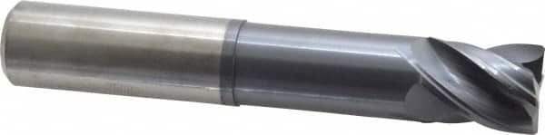Accupro - 1" Diam 4 Flute Solid Carbide 0.02" Chamfer Width Corner Chamfer End Mill - Apex Tool & Supply