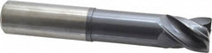 Accupro - 1" Diam 4 Flute Solid Carbide 0.02" Chamfer Width Corner Chamfer End Mill - Apex Tool & Supply