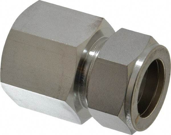 Ham-Let - 1" OD, Grade 316Stainless Steel Female Connector - Comp x FNPT Ends - Apex Tool & Supply