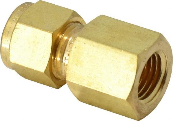Ham-Let - 3/8" OD, Brass Female Connector - Comp x FNPT Ends - Apex Tool & Supply