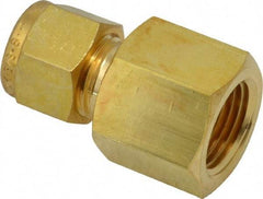 Ham-Let - 3/8" OD, Brass Female Connector - Comp x FNPT Ends - Apex Tool & Supply