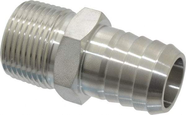 Ham-Let - 3/4" Grade 316 Stainless Steel Pipe Hose Connector - Barb x MNPT End Connections, 6,800 psi - Apex Tool & Supply