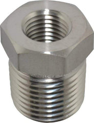 Ham-Let - 1/2 x 1/4" Grade 316 Stainless Steel Pipe Hex Bushing - MNPT x FNPT End Connections, 6,200 psi - Apex Tool & Supply