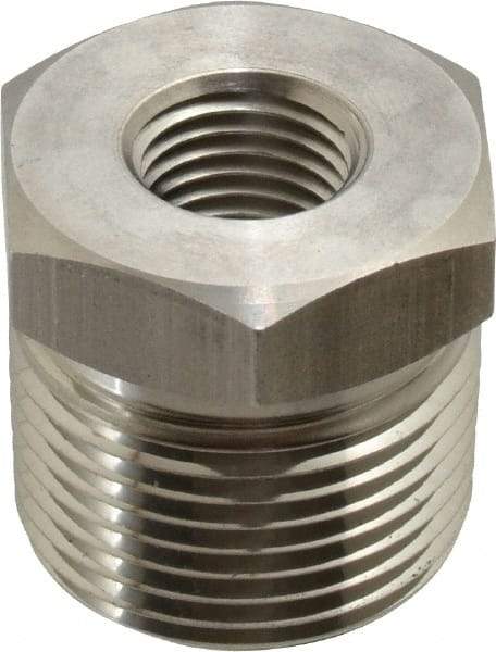 Ham-Let - 3/4 x 1/4" Grade 316 Stainless Steel Pipe Hex Bushing - MNPT x FNPT End Connections, 6,200 psi - Apex Tool & Supply