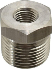 Ham-Let - 3/4 x 1/4" Grade 316 Stainless Steel Pipe Hex Bushing - MNPT x FNPT End Connections, 6,200 psi - Apex Tool & Supply