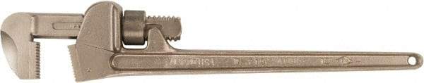Ampco - 48" Aluminum Bronze Alloy Nonsparking Pipe Wrench - 7-9/16" Pipe Capacity - Apex Tool & Supply