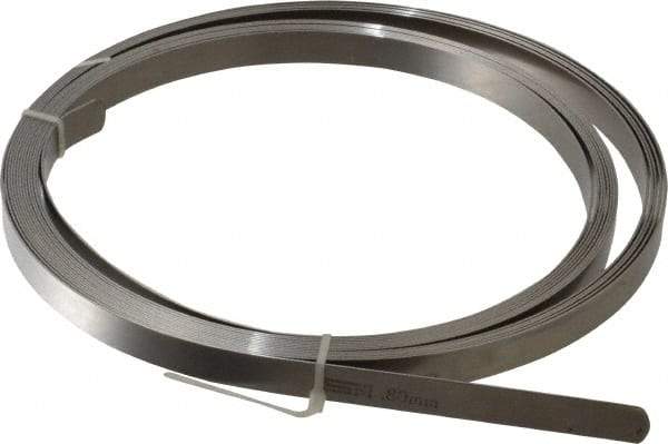 SPI - 0.8mm Thick x 25 Ft. Long x 1/2 Inch Wide, Feeler Stock Roll - High Carbon Steel - Apex Tool & Supply