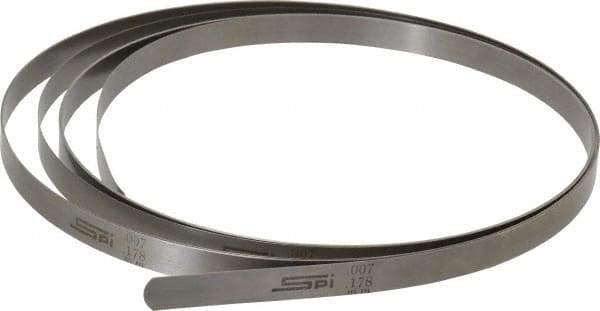 SPI - 0.007 Inch Thick x 25 Ft. Long x 1/2 Inch Wide, Feeler Stock Roll - High Carbon Steel - Apex Tool & Supply