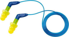 3M - Reusable, Corded, 27 dB, Flange Earplugs - Yellow, 100 Pairs - Apex Tool & Supply