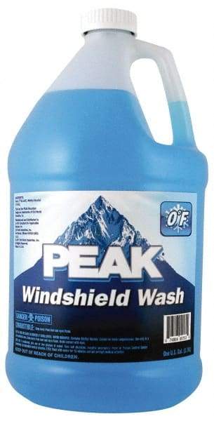Peak - Water-Based Solution Windshield Washer Fluid - 1 Gal Bottle, 0°  Freezing Point - Apex Tool & Supply