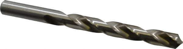 Hertel - 1/2" 118° High Speed Steel Jobber Drill - Bright Finish, Right Hand Cut, Spiral Flute, Straight Shank, 6" OAL, Standard Point - Apex Tool & Supply