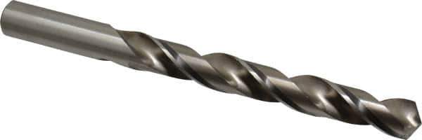 Hertel - 43/64" 118° High Speed Steel Jobber Drill - Bright Finish, Right Hand Cut, Spiral Flute, Straight Shank, 7-5/8" OAL, Standard Point - Apex Tool & Supply