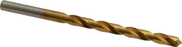 Hertel - #1 118° High Speed Steel Jobber Drill - TiN Finish, Right Hand Cut, Spiral Flute, Straight Shank, 3-7/8" OAL, Standard Point - Apex Tool & Supply