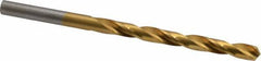 Hertel - #3 118° High Speed Steel Jobber Drill - TiN Finish, Right Hand Cut, Spiral Flute, Straight Shank, 3-3/4" OAL, Standard Point - Apex Tool & Supply
