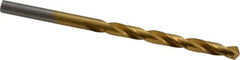 Hertel - #6 118° High Speed Steel Jobber Drill - TiN Finish, Right Hand Cut, Spiral Flute, Straight Shank, 3-3/4" OAL, Standard Point - Apex Tool & Supply