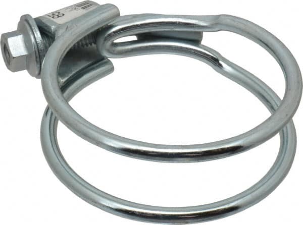 Made in USA - 1-1/8" Wide, Steel Wire Clamp for Tube & Hose - Apex Tool & Supply