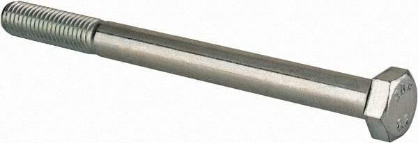 Value Collection - M12x1.75mm Metric Coarse, 140mm Length Under Head Hex Head Cap Screw - Partially Threaded, Grade 8.8 Steel, Zinc-Plated Finish, 19mm Hex - Apex Tool & Supply