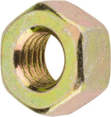Value Collection - 1/4-28 UNF Steel Right Hand Hex Nut - 7/16" Across Flats, 7/32" High, Zinc Yellow Dichromate Finish - Apex Tool & Supply
