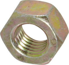 Value Collection - 5/16-24 UNF Steel Right Hand Hex Nut - 1/2" Across Flats, 17/64" High, Zinc Yellow Dichromate Finish - Apex Tool & Supply