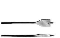 Mag-Bit - 5/8", 1/4" Straight Shank, Bright Finish, Carbon Steel, Spade Blade Drill Bit - No Spurs, 16" Overall Length, Wire Fishing Hole - Apex Tool & Supply