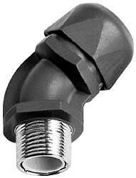 Murrplastik - 2" Trade, Nylon Compression Angled Liquidtight Conduit Connector - Noninsulated - Apex Tool & Supply