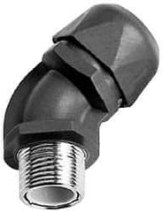 Murrplastik - 3/8" Trade, Nylon Compression Angled Liquidtight Conduit Connector - Noninsulated - Apex Tool & Supply