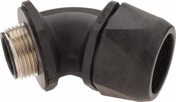 Murrplastik - 3/4" Trade, Nylon Compression Angled Liquidtight Conduit Connector - Noninsulated - Apex Tool & Supply