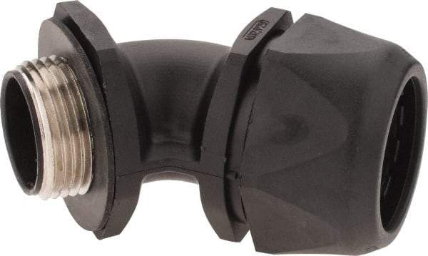 Murrplastik - 1" Trade, Nylon Compression Angled Liquidtight Conduit Connector - Noninsulated - Apex Tool & Supply