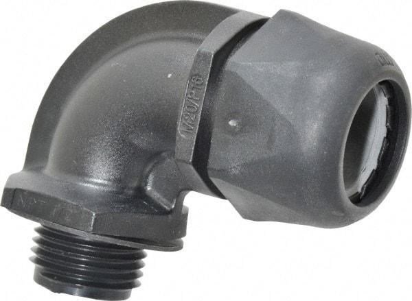 Murrplastik - 1/2" Trade, Nylon Compression Angled Liquidtight Conduit Connector - Noninsulated - Apex Tool & Supply