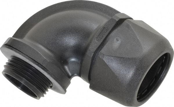 Murrplastik - 1" Trade, Nylon Compression Angled Liquidtight Conduit Connector - Noninsulated - Apex Tool & Supply