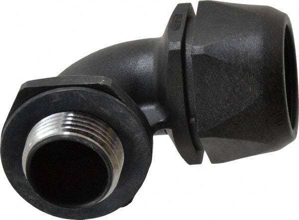 Murrplastik - 1" Trade, Nylon Compression Angled Liquidtight Conduit Connector - Noninsulated - Apex Tool & Supply