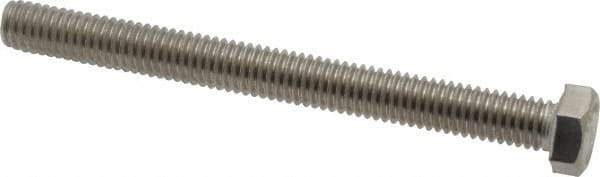 Value Collection - 3/8-16 UNC, 4" Length Under Head Hex Head Cap Screw - Fully Threaded, Grade 316 Stainless Steel, Uncoated, 9/16" Hex - Apex Tool & Supply