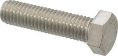 Value Collection - 1/2-13 UNC, 2" Length Under Head Hex Head Cap Screw - Fully Threaded, Grade 316 Stainless Steel, Uncoated, 3/4" Hex - Apex Tool & Supply