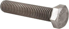 Value Collection - 1/2-13 UNC, 2-1/2" Length Under Head Hex Head Cap Screw - Fully Threaded, Grade 316 Stainless Steel, Uncoated, 3/4" Hex - Apex Tool & Supply